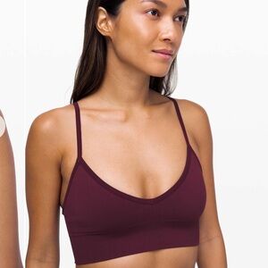 Lululemon Ebb to Street Sports Bra Burgundy